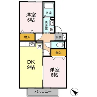 パークサイドセジュール【1階】の間取り