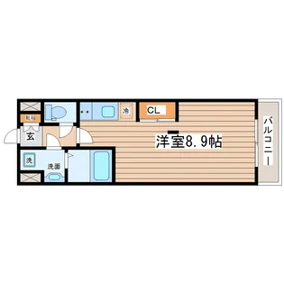 メルシャトレ宮城野【2階】の間取り