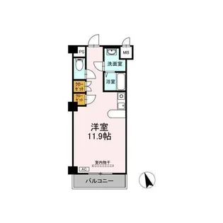 フェリオ甲府上石田【4階】の間取り