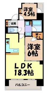 プレサンスグラン栄THE TOWER【15階】の間取り