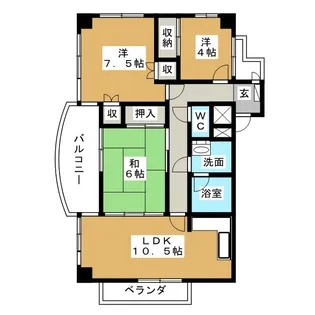 モラーダ大宮町【5階】の間取り