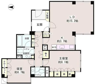 ライトウェル高輪【1階】の間取り