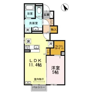 シェルト【1階】の間取り