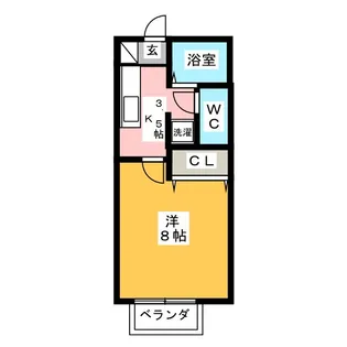 ジュジュ徳重A棟【2階】の間取り