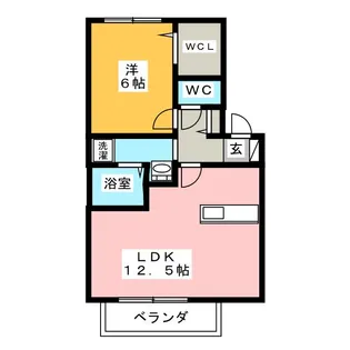 リビングタウンヴェルードC【2階】の間取り