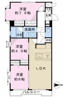 *板橋区ときわ台駅マンション【5階】の間取り