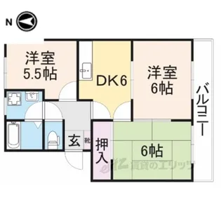 フローラルコート【2階】の間取り