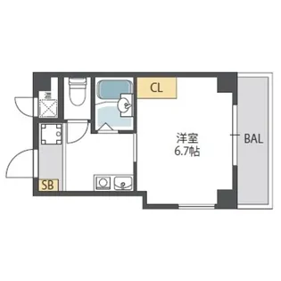 サンガ梅田【7階】の間取り