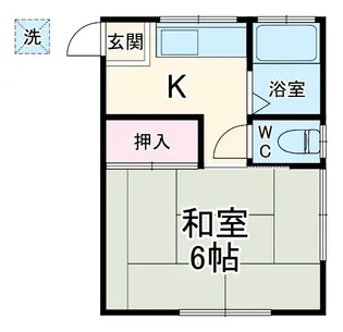 ベルハイツK【1階】の間取り