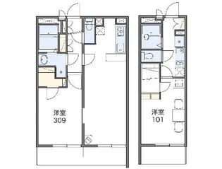 レオパレスコウノス【1階】の間取り