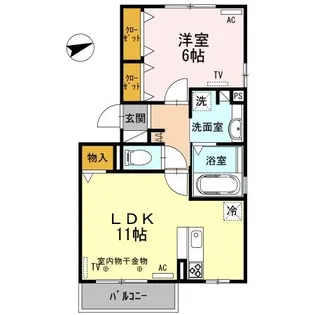 ラヴィーヌ【3階】の間取り