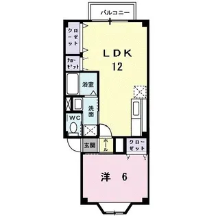 ハイツグランピ【2階】の間取り