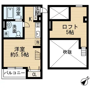 プログレス尼崎【1階】の間取り