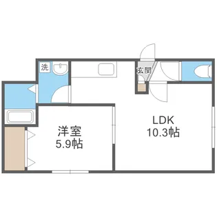カーサフェリス発寒【1階】の間取り