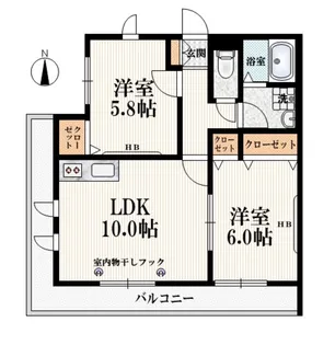 大泉学園ロイヤルフォルム A棟【2階】の間取り