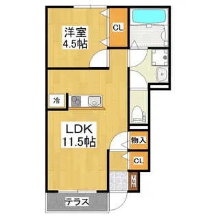 サンライズ東 A B【1階】の間取り