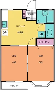 ラシネ調布【2階】の間取り