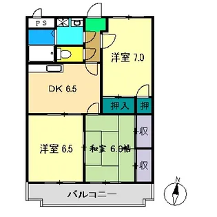メゾン西町【3階】の間取り