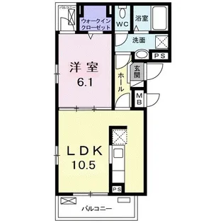 セイビーコート【2階】の間取り