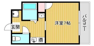木津川TSマンション【1階】の間取り