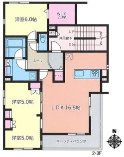 マンションカザン【3階】の間取り