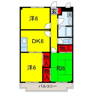 レイダースI【3階】の間取り