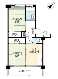 UR入間黒須【7階】の間取り