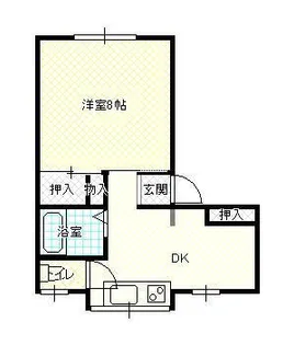 コーポ蜂屋【1階】の間取り