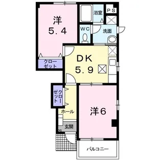 カレント静B【1階】の間取り