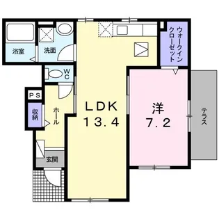 ラーゴ プラシード【1階】の間取り