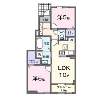 ミニョン コリーヌ【1階】の間取り