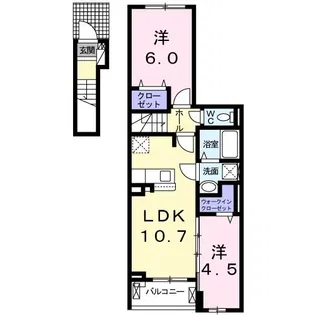 グレイス ワン III【2階】の間取り