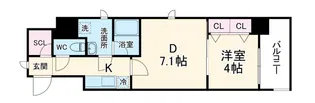 スプランディッド淀屋橋DUE【14階】の間取り
