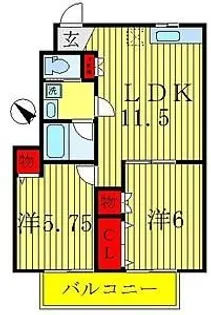 セレジェイラ【1階】の間取り