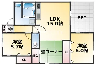 ロータリー板宿【1階】の間取り