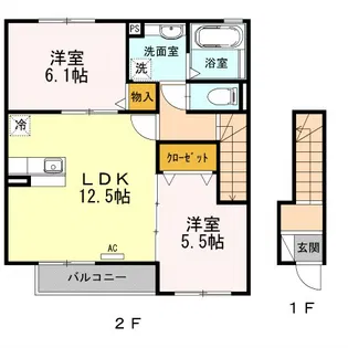 D’ティアラ【2階】の間取り