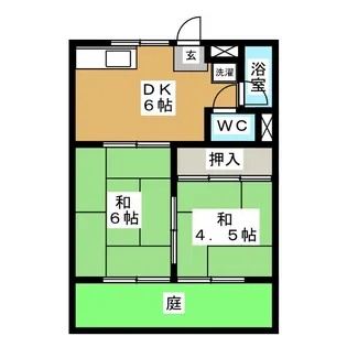 津田ハイツ 東棟【1階】の間取り