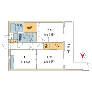 リーベさつま【1階】の間取り
