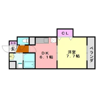 ベルチューム【5階】の間取り