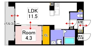 サンセール東古松II【7階】の間取り