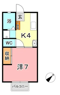 ボナール竹内 A【2階】の間取り