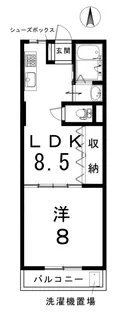 久世ハイツ【3階】の間取り