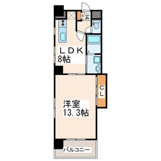 グランヴェール若葉【3階】の間取り