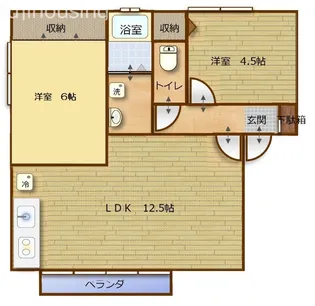 ピオラタウンI【1階】の間取り