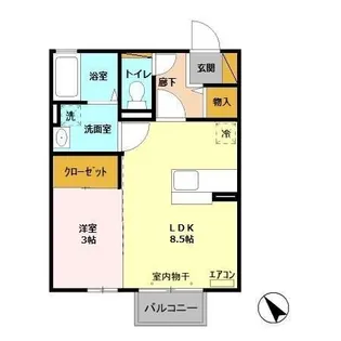 サングリエ A【2階】の間取り