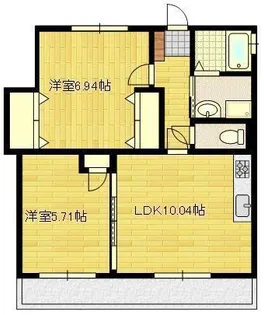 ウイング鍋島【3階】の間取り