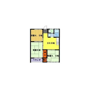 第2八木原コーポ【1階】の間取り