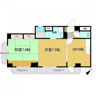 コットンK【2階】の間取り