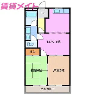 ブラウンヒルズ【1階】の間取り