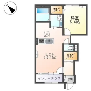 porte-bonheur(ポルト・ボヌール)【1階】の間取り